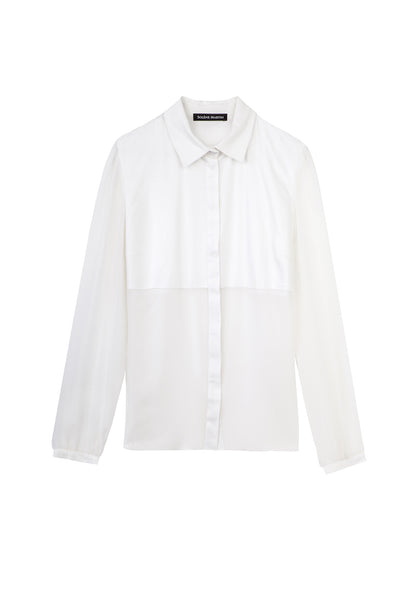 Chemise blanche à découpes transparentes - BRIDGET
